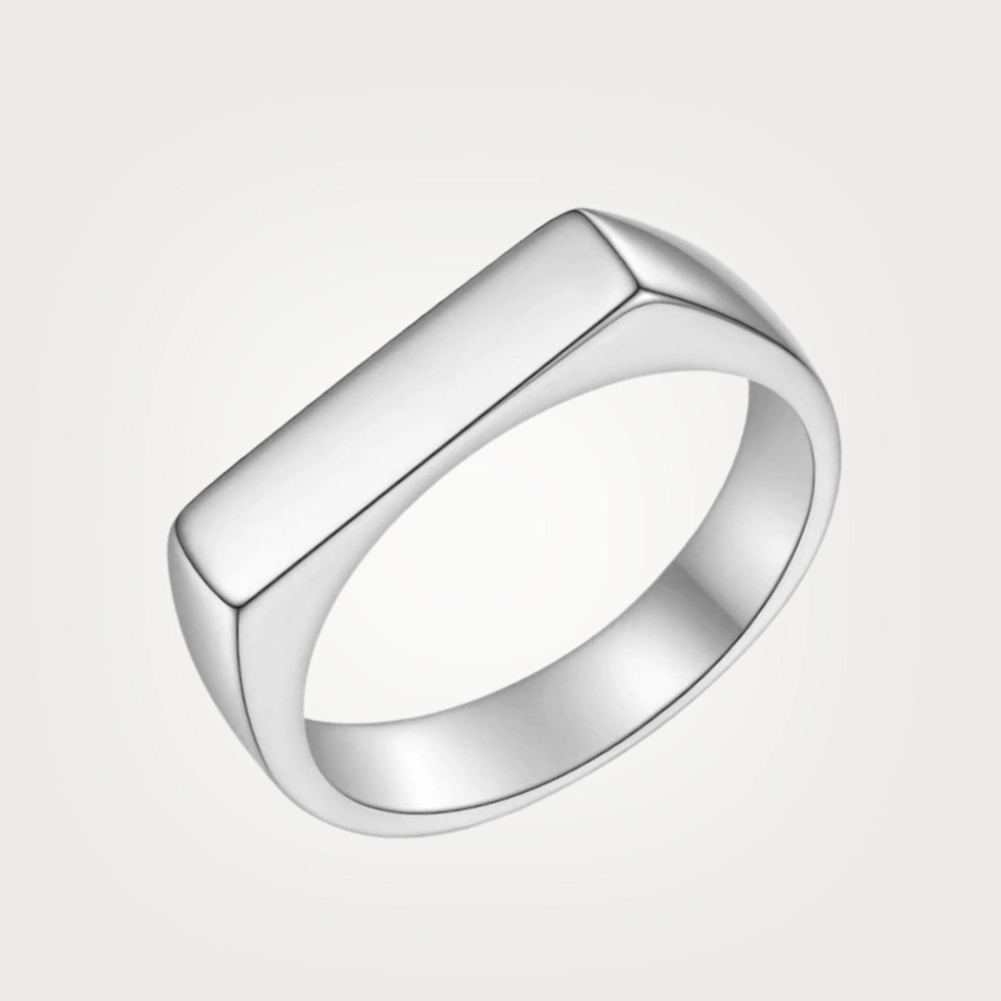 Simple Silver Band Ring For Men | Classy Men Collection